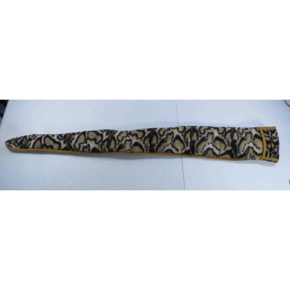 Vintage Leopard Print Fleece Purple‎ Satin Lined Rifle Shotgun Sock Case Bag 52